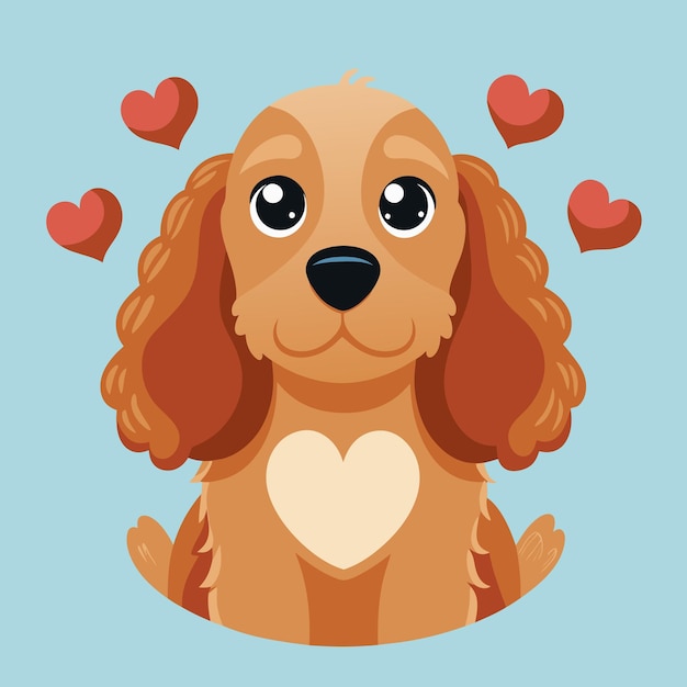 Vector cocker spaniel dog vector graphic