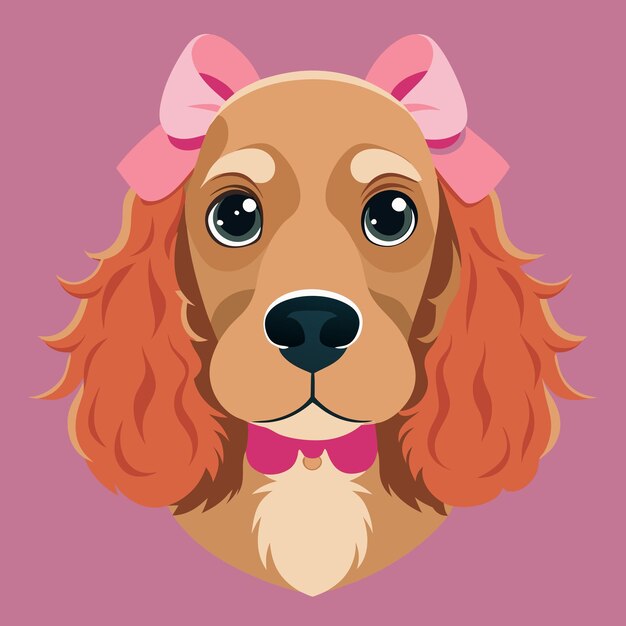 Vector cocker spaniel dog vector graphic