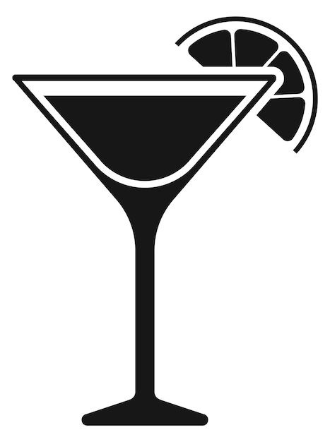 Cocktail black icon Cosmopolitan alcohol drink refreshment