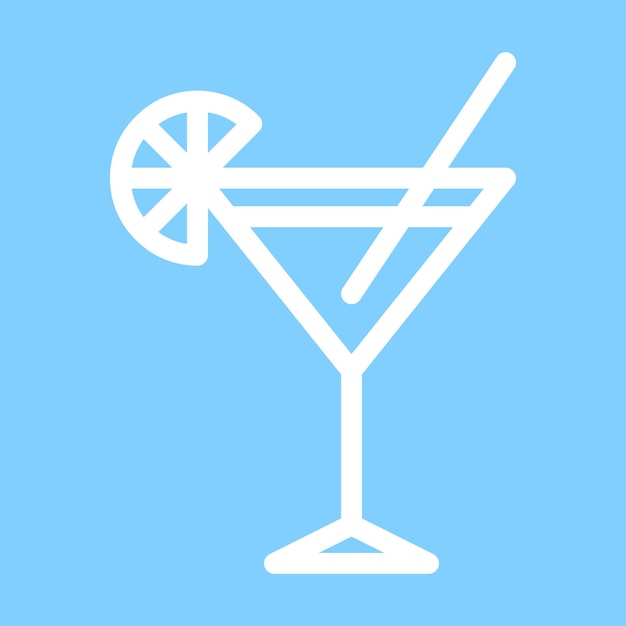 cocktail icon in line style Vector illustration