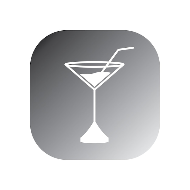 cocktail icon vector template