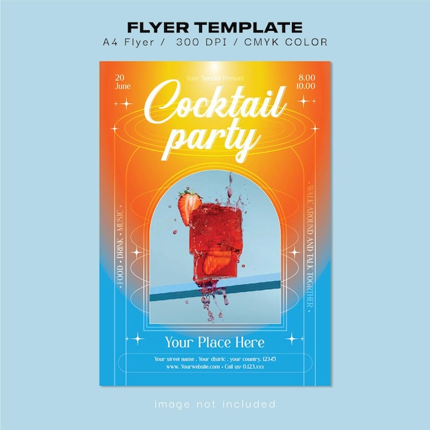 Vector cocktail party flyer