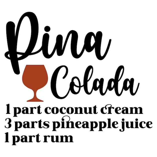 Cocktail Recipes SVG Design Template