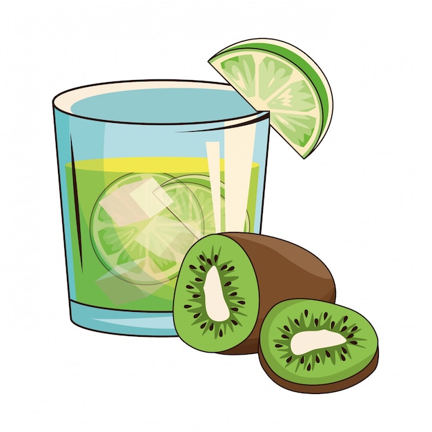 Cocktail with kiwi