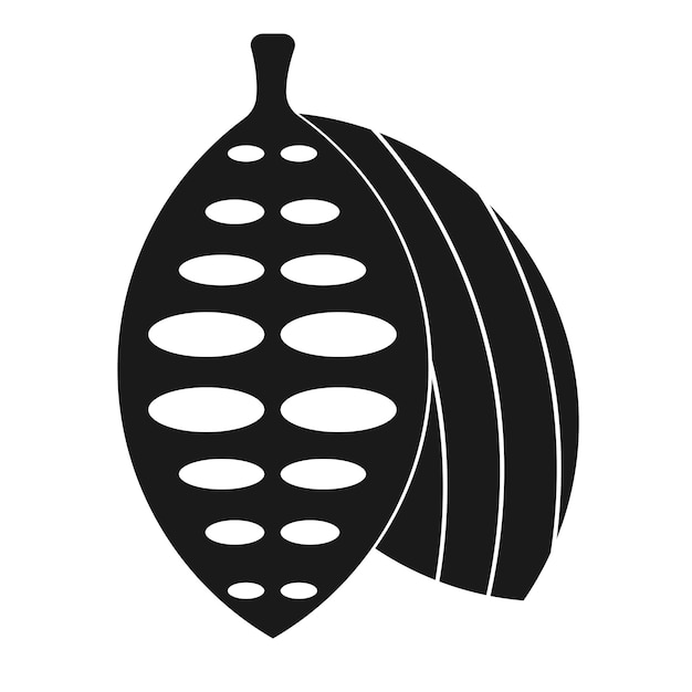 Cocoa Beans cocoa plant logo icon vector