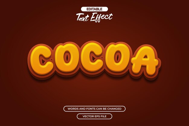 Vector cocoa editable text effect