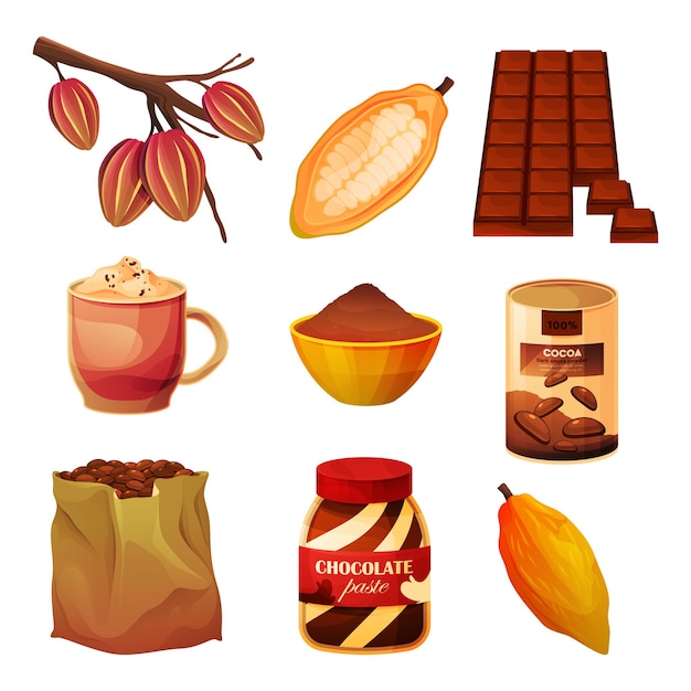 Cocoa products and food of chocolate and cacao powder