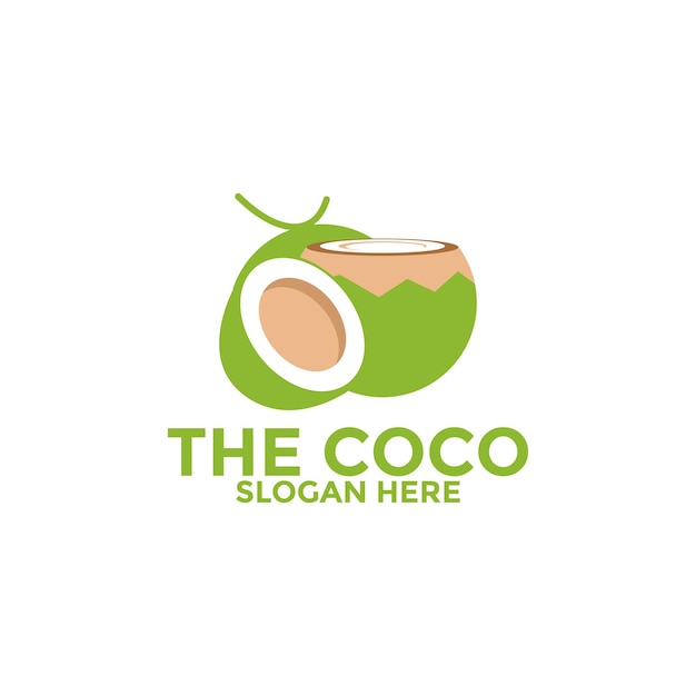 Coconut logo vector template Creative Coconut logo design concepts Icon symbol Illustration