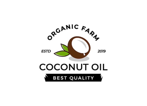 Coconut oil product logo design