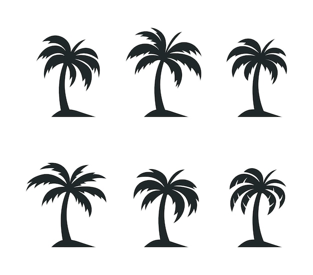 Coconut tree set logo template