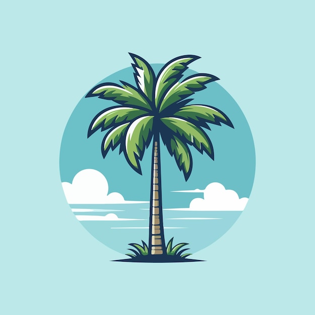 Vector coconut trees illustration