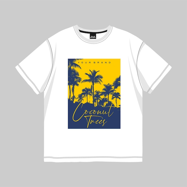 Coconut trees streetwear t-shirt designs