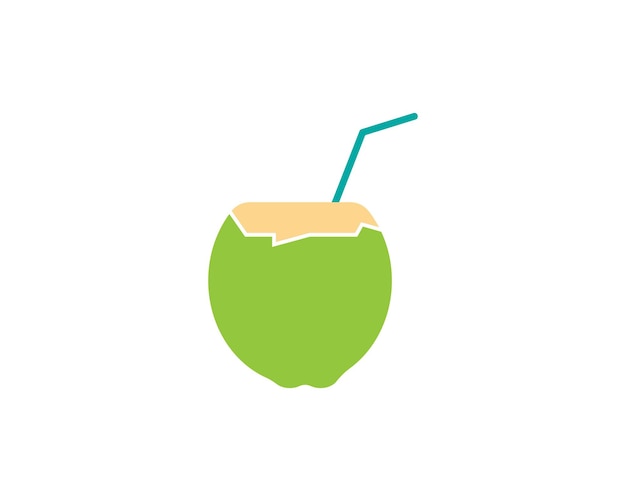 Coconut vector icon illustration design