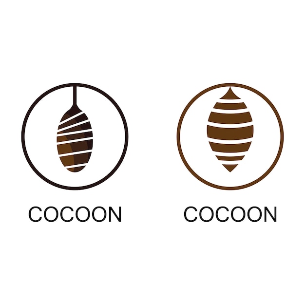 Cocoon illustration logo vector design