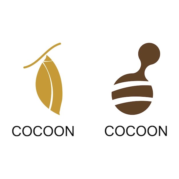 Cocoon illustration logo vector design