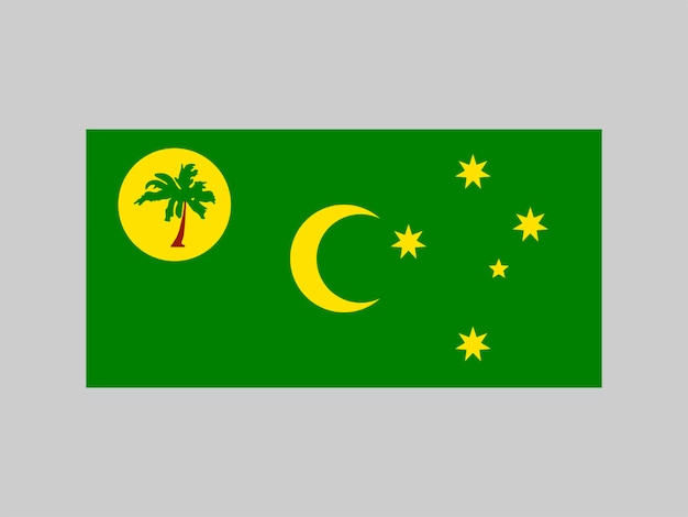 Cocos Islands flag official colors and proportion Vector illustration