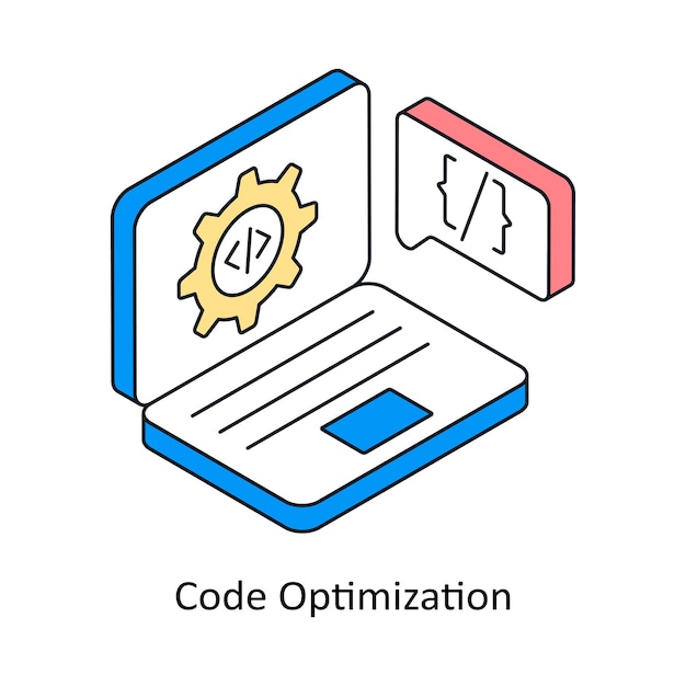 Code Optimization Isometric style icon Symbol on White background EPS 10 File