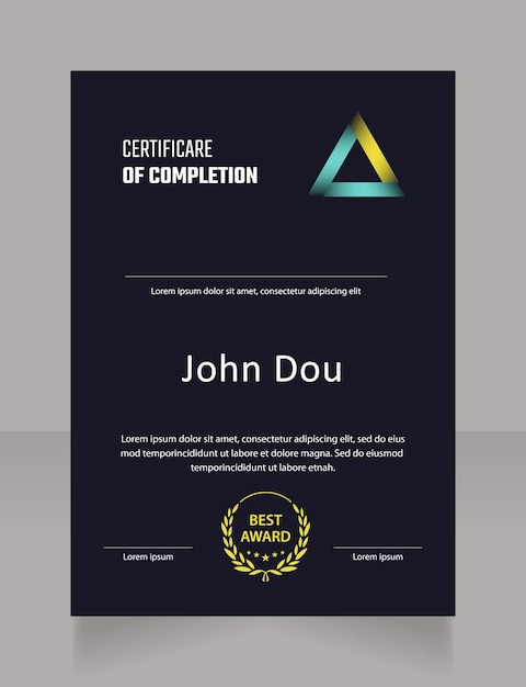 Coding course certificate design template