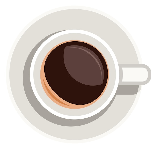 Coffe cup icon Hot drink top view