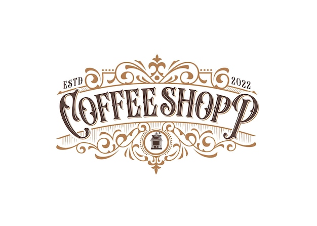 coffe shop retro vintage logo