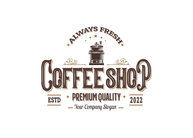 coffe shop retro vintage logo