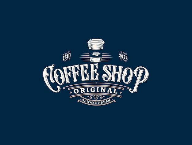 coffe shop retro vintage logo