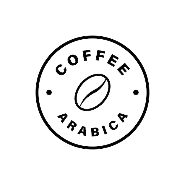 Coffee arabica sticker label Vector illustration