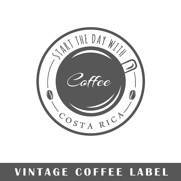 Coffee badge isolated on white background