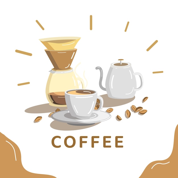 Coffee banner for world coffee international day