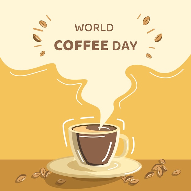 Coffee banner for world coffee international day