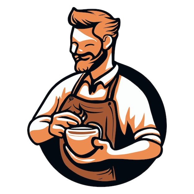 Coffee barista vector 6