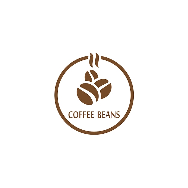 Coffee bean icon vector illustration template