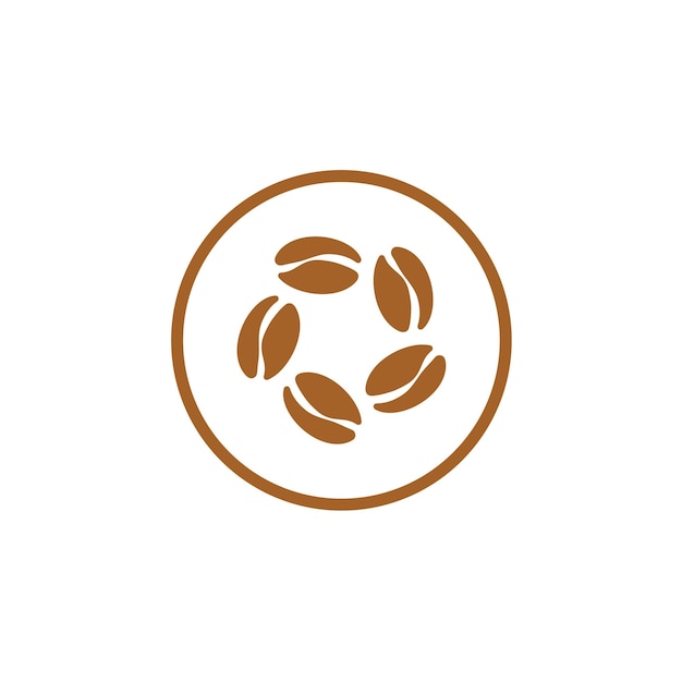 Coffee bean icon vector illustration template