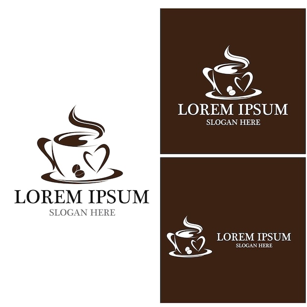 Coffee bean icon vector illustration template