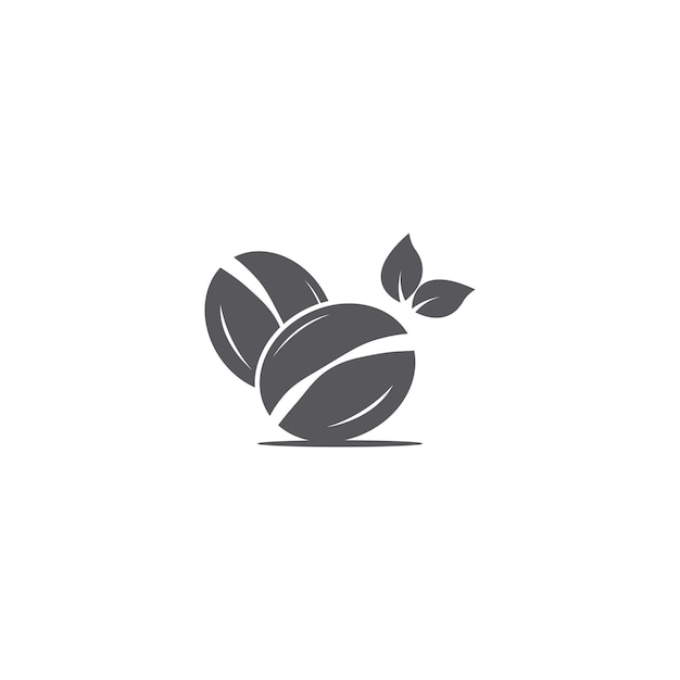 Coffee bean icon vector