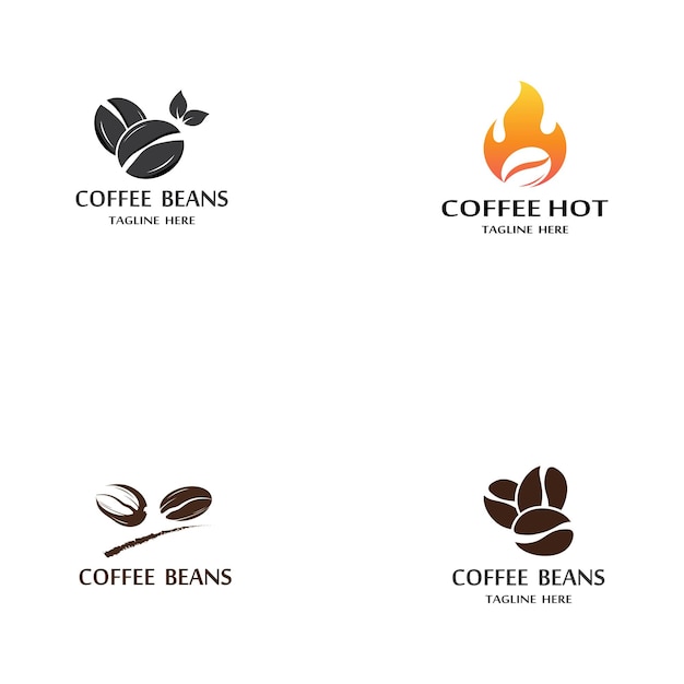 Coffee bean icon vector