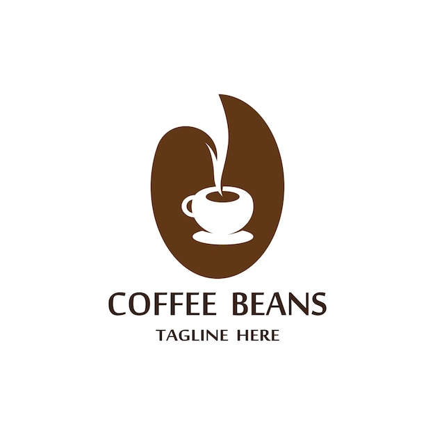 Coffee bean icon vector