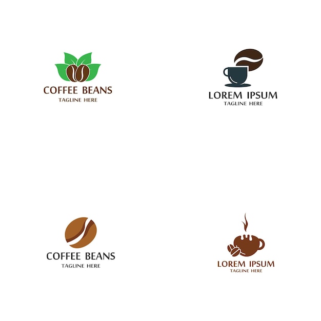 Coffee bean icon vector