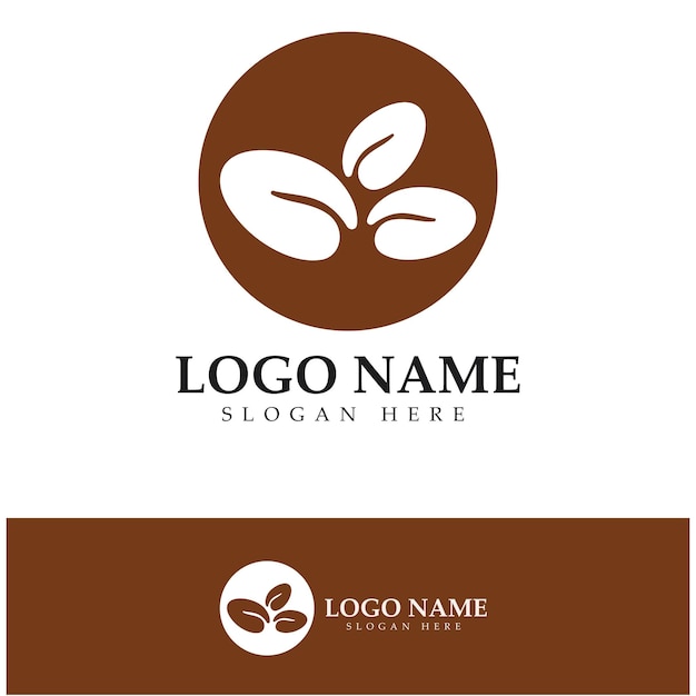 Coffee bean icon vector