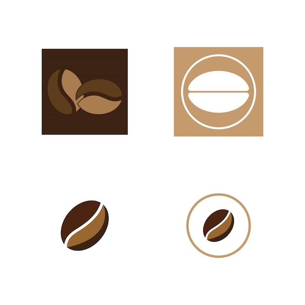 Coffee bean icon vector