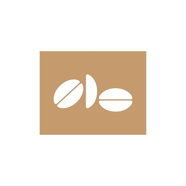 Coffee bean icon vector