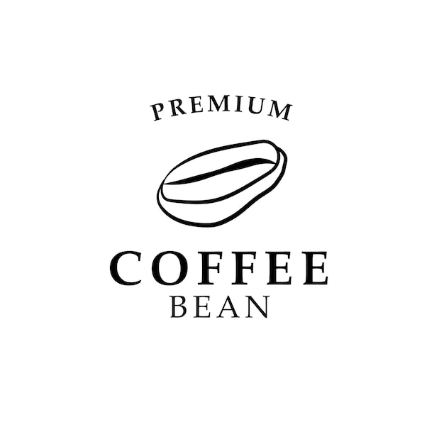 Coffee bean logo design concept vector illustration idea