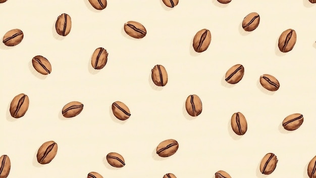 Vector coffee bean pattern design