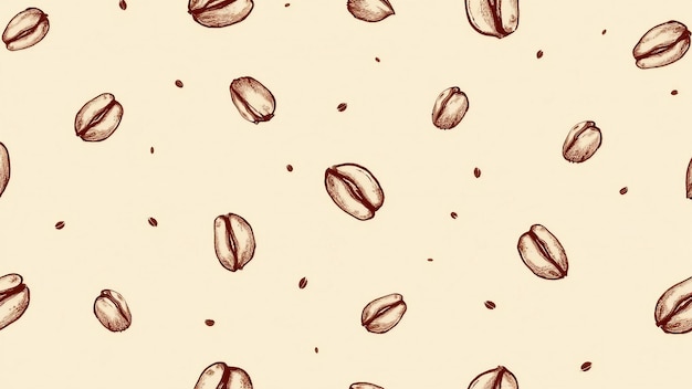 Vector coffee bean pattern design