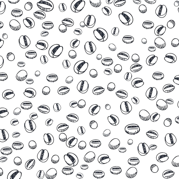 Vector coffee bean pattern vector