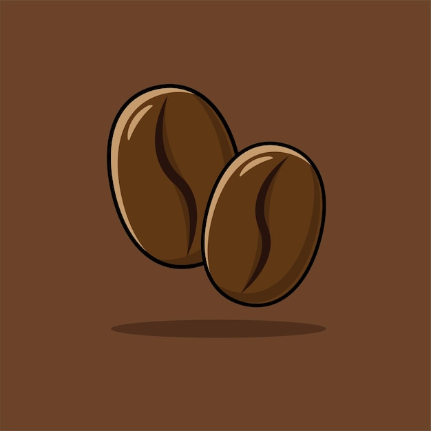 Coffee Bean Vector Cartoon Illustration