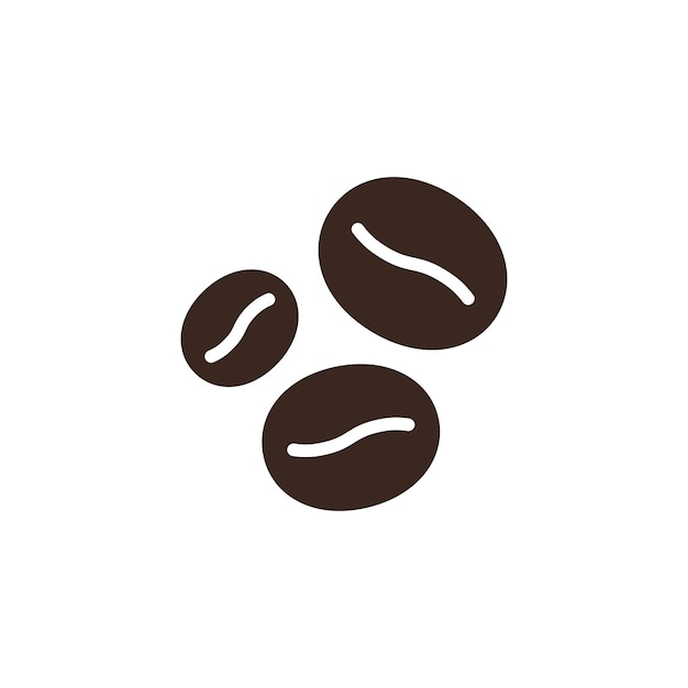 Coffee beans isolated linear logo