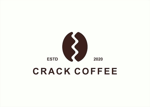 coffee beans logo design vector silhouette illustration on white background