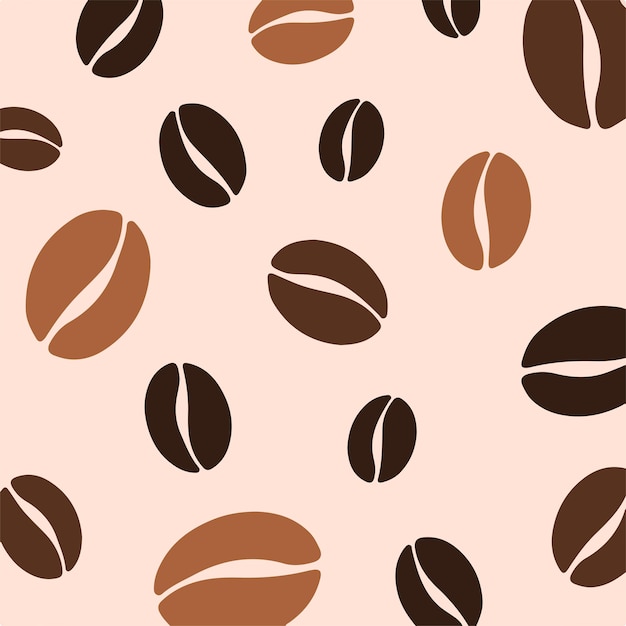 Coffee Beans Pattern background Vector Illustration