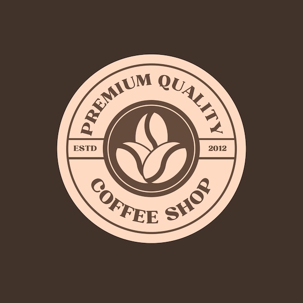 coffee beans premium quality vintage logo design